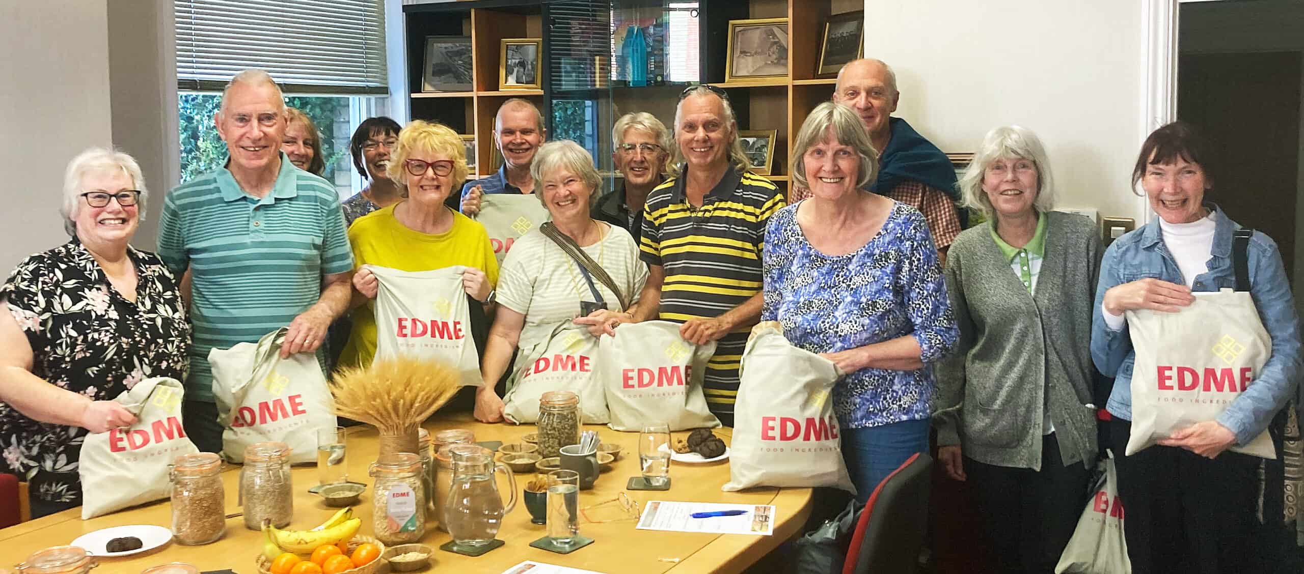 Members of Manningtree History Society and local community with EDME goody bags